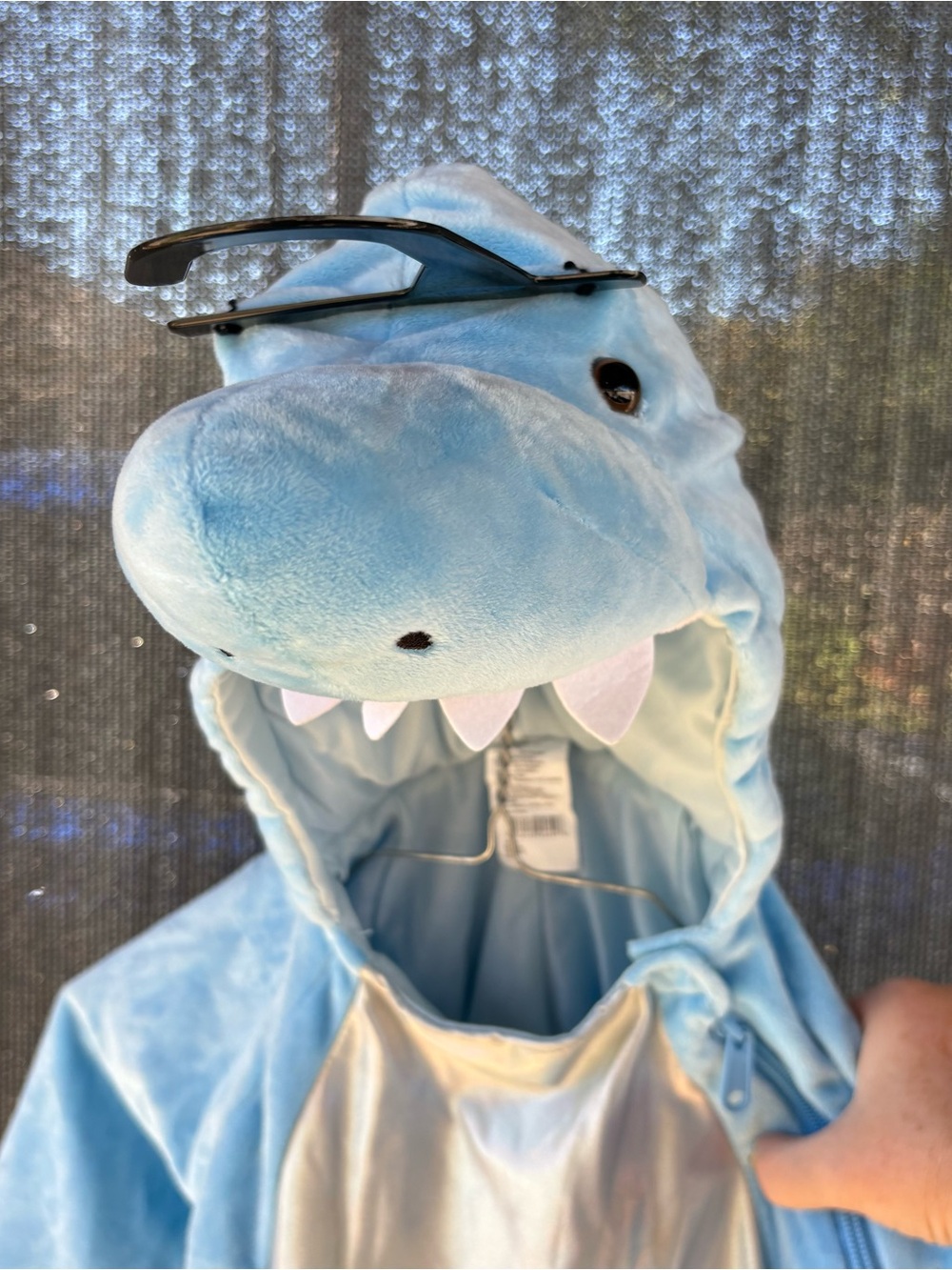 Hyde & Eek! Light Blue Plush Shark Hooded Kids Costume Size 18-24 Mo